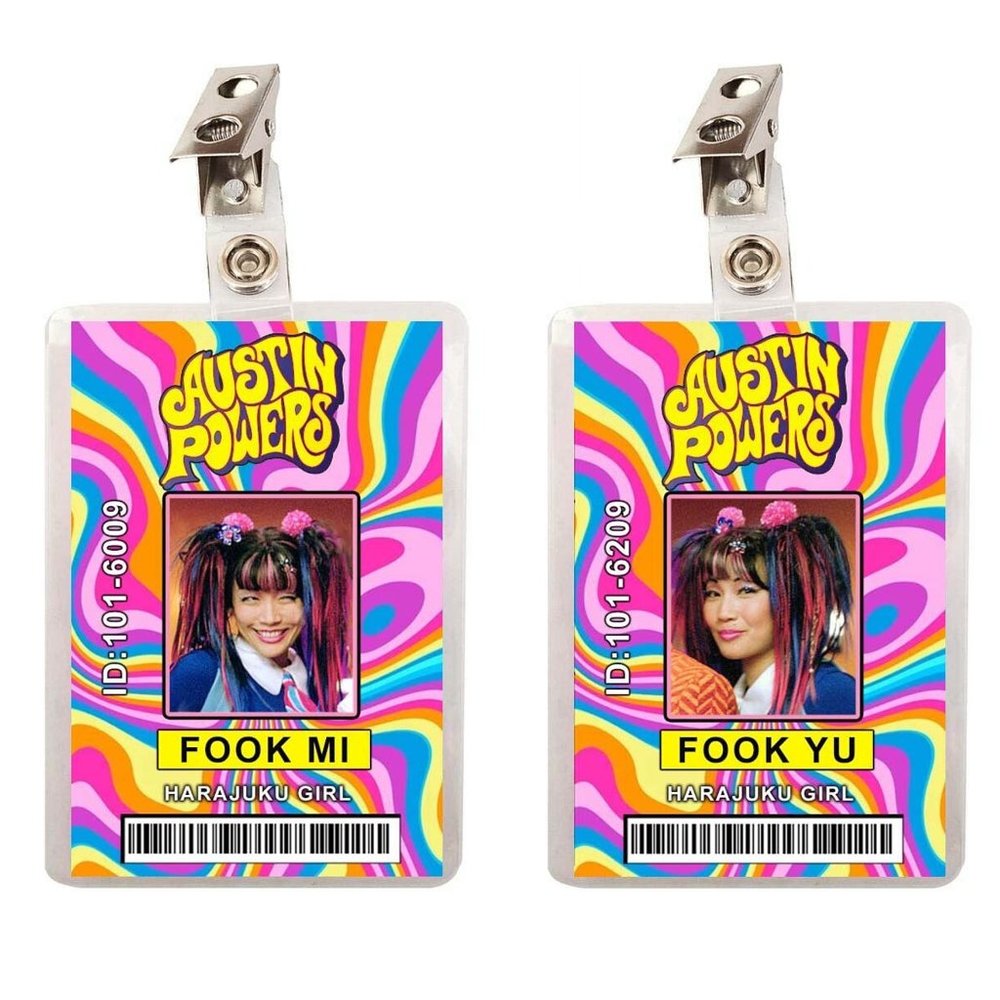 Austin Powers Fook Mi & Fook Yu Set of 2 ID Badges
